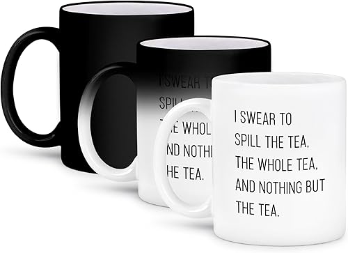 3dRose Taza, 11oz, Negro/Blanco Negro/Blanco,Azul/Blanco,Verde/Blanco,Blanco,Amarillo/Blanco