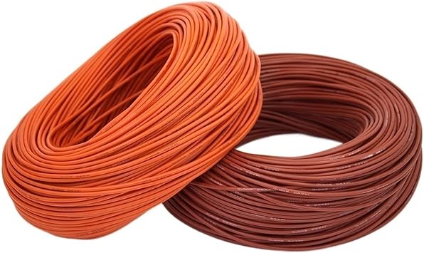 Aluminium Wire Wire and Cable Silicone 10AWG 12AWG 14AWG 16AWG 18AWG 20AWG 2.5mm 0.75 Square Millimeter Silicone WireBrown Orange,10M_11 AWG 4.0MM