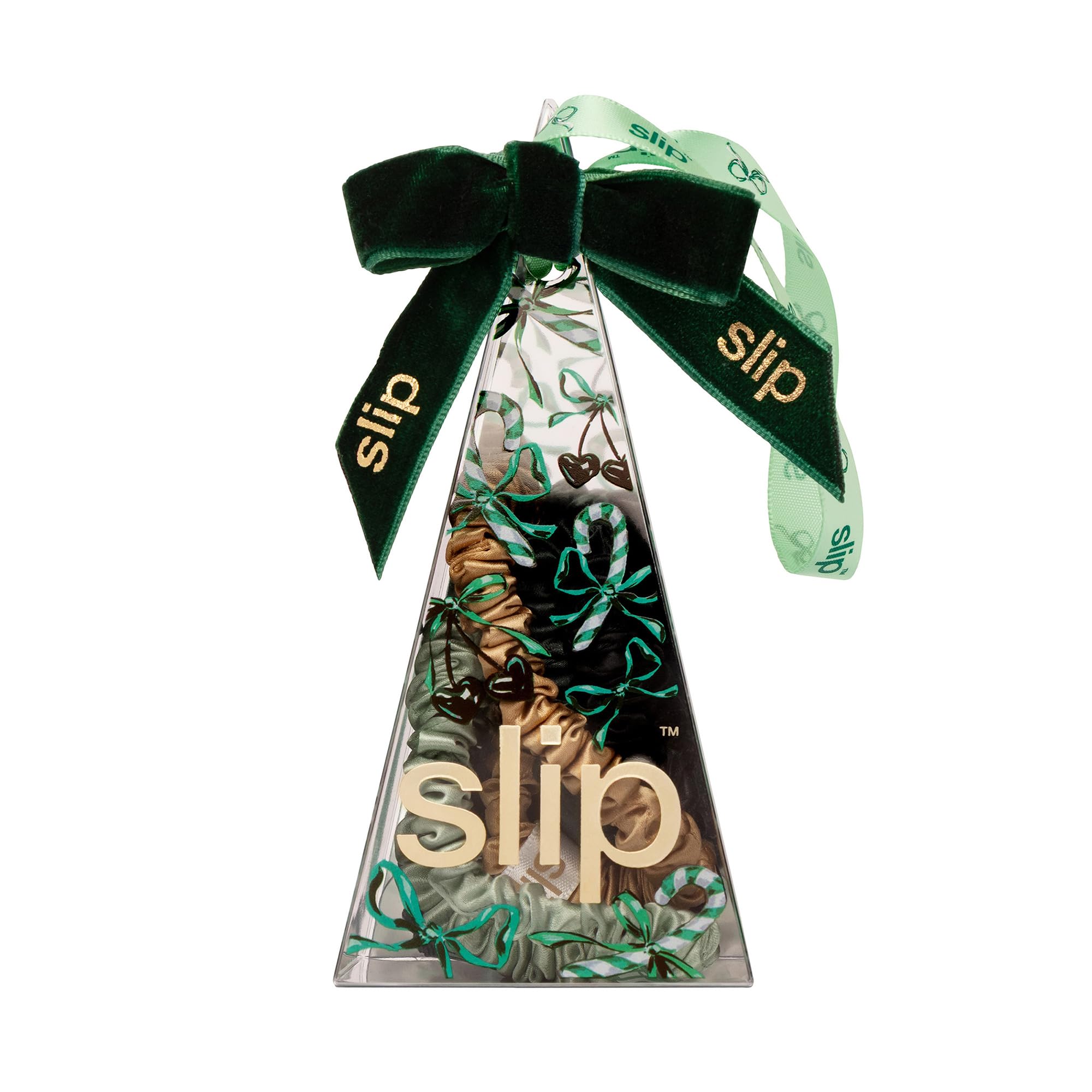 SLIP Skinny Silk Scrunchies, 100% Mulberry Silk, Set of 4