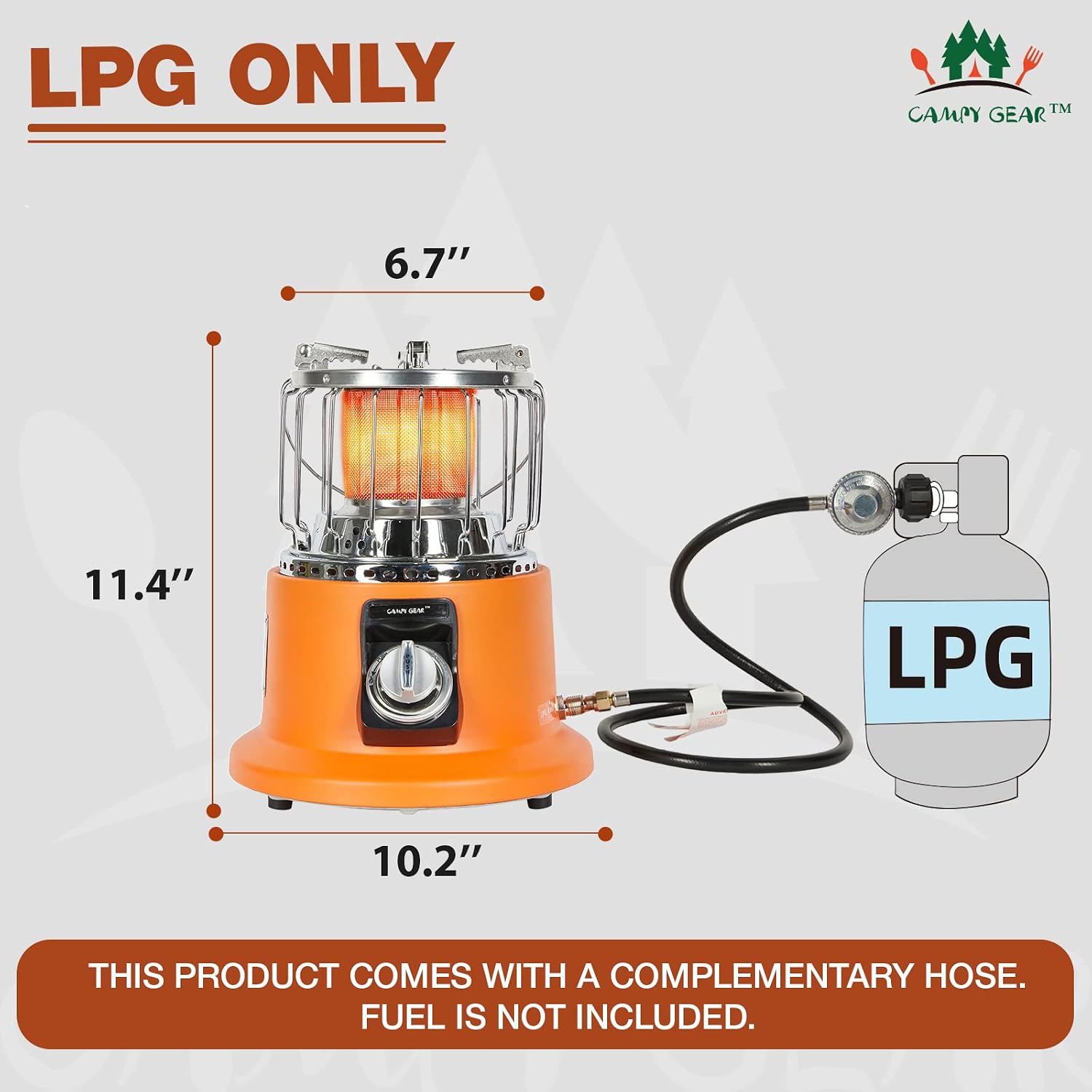 ایگرد | قیمت و خرید Campy Gear Wiry 2 in 1 Portable Propane Heater u0026 Stove,  Outdoor Camping Gas Stove Camp Tent Heater for Ice Fishing Hiking Hunting  Survival Emergency u0026 Patio (