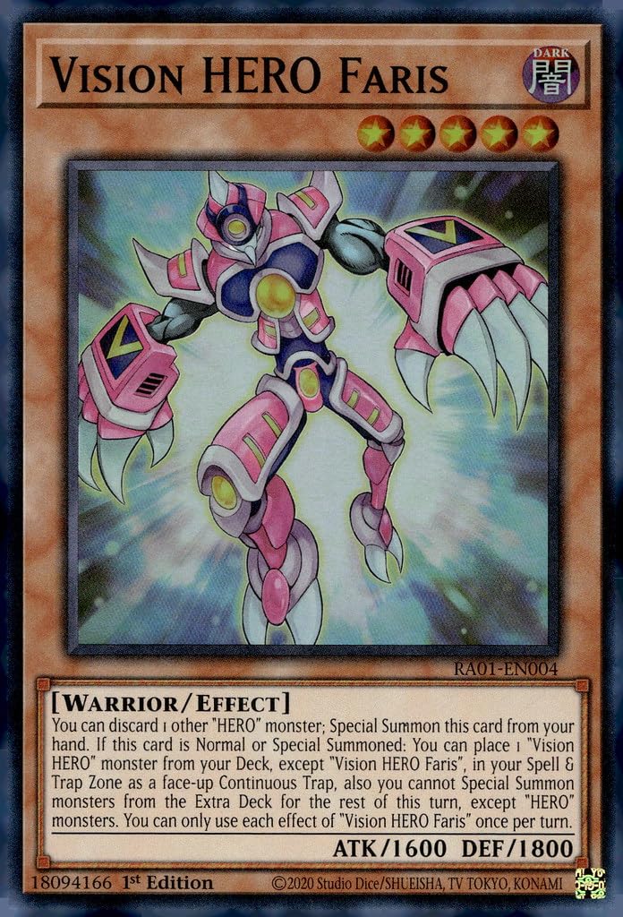 Vision Hero Faris - RA01-EN004 - Super Rare - 1st Edition