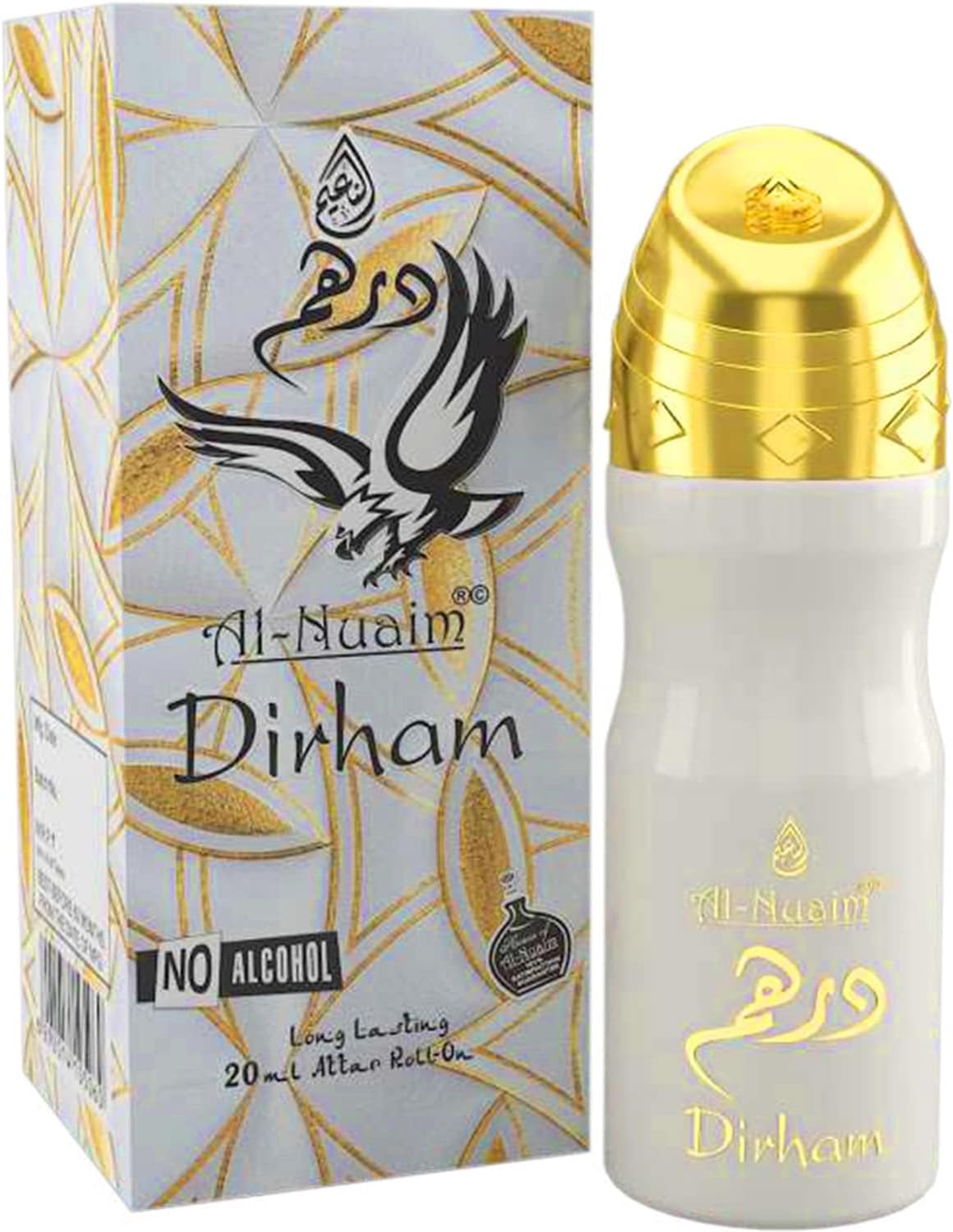 Al-Nuaim Silver Series 20 Ml Attar | Alcohol Free Attar Roll On Long Lasting Fragrance For Men & Women 20ml (Dirham)