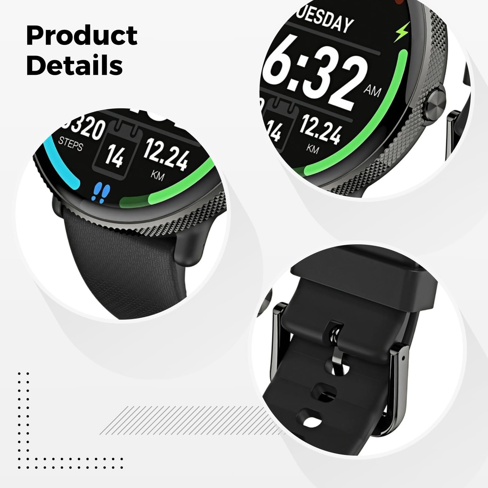 Dziecięcy smartwatch Amoled High-Definition S61, sportowy pasek z funkcją bezprzewodowego połączenia, wodoodporny IP68, różne tryby sportowe, czarny, dostosowany do młodych umysłów