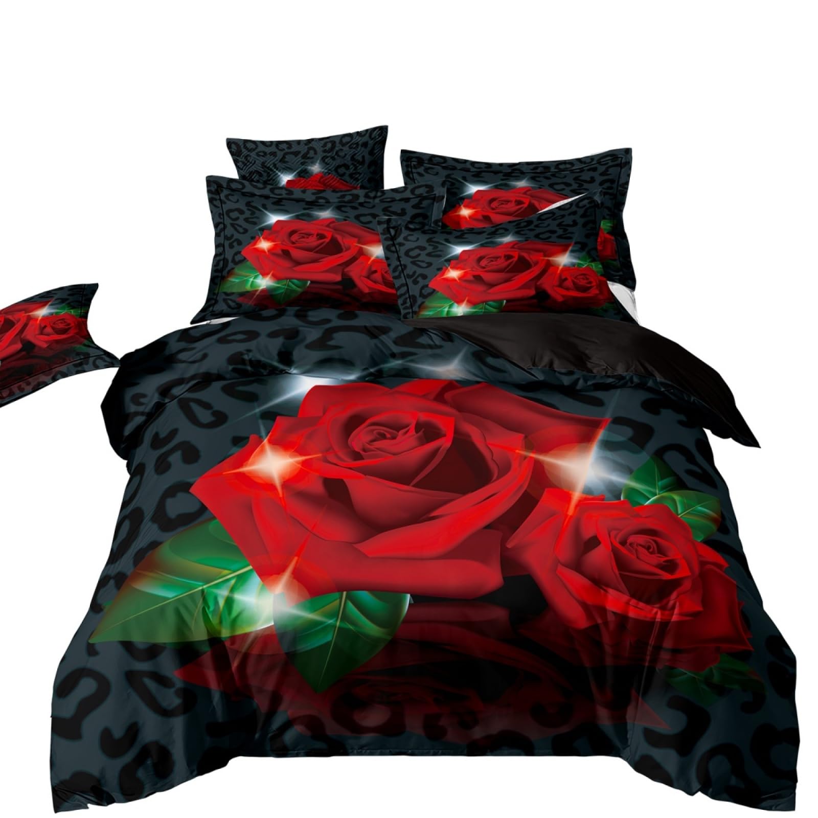 Double Duvet Set Red Grey Black Bedding Double Bed Set Duvet Cover Sets