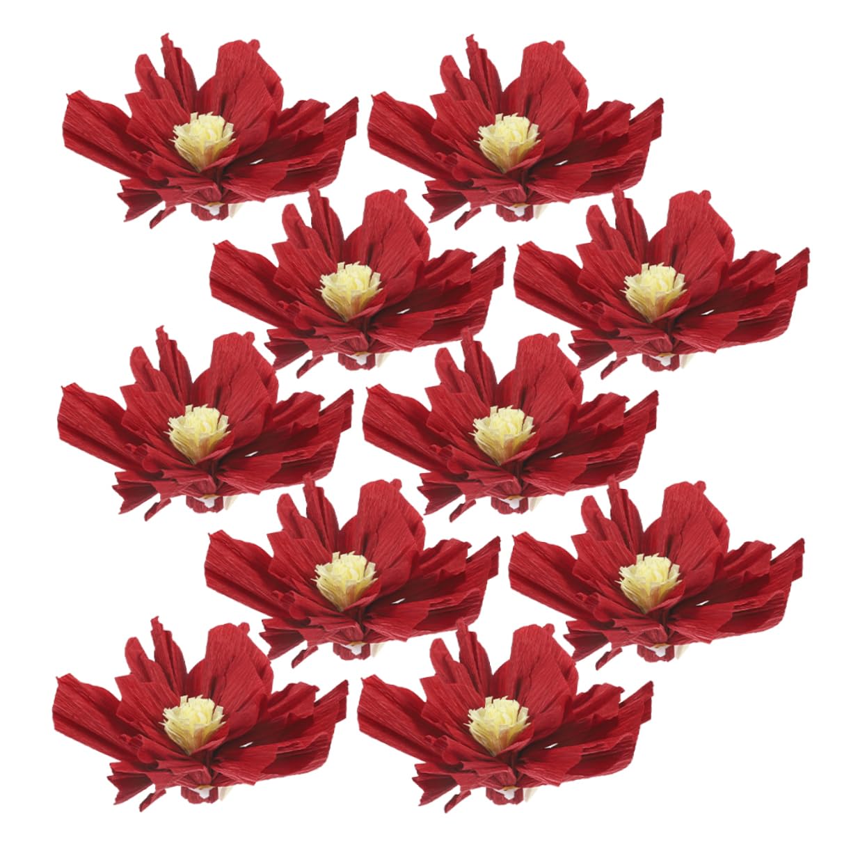 Gogogmee Crepe Paper Flower Bouquet 10 Pieces Wedding Decor Party Flowers Home Decor Photo Backdrop Handmade Wall Art