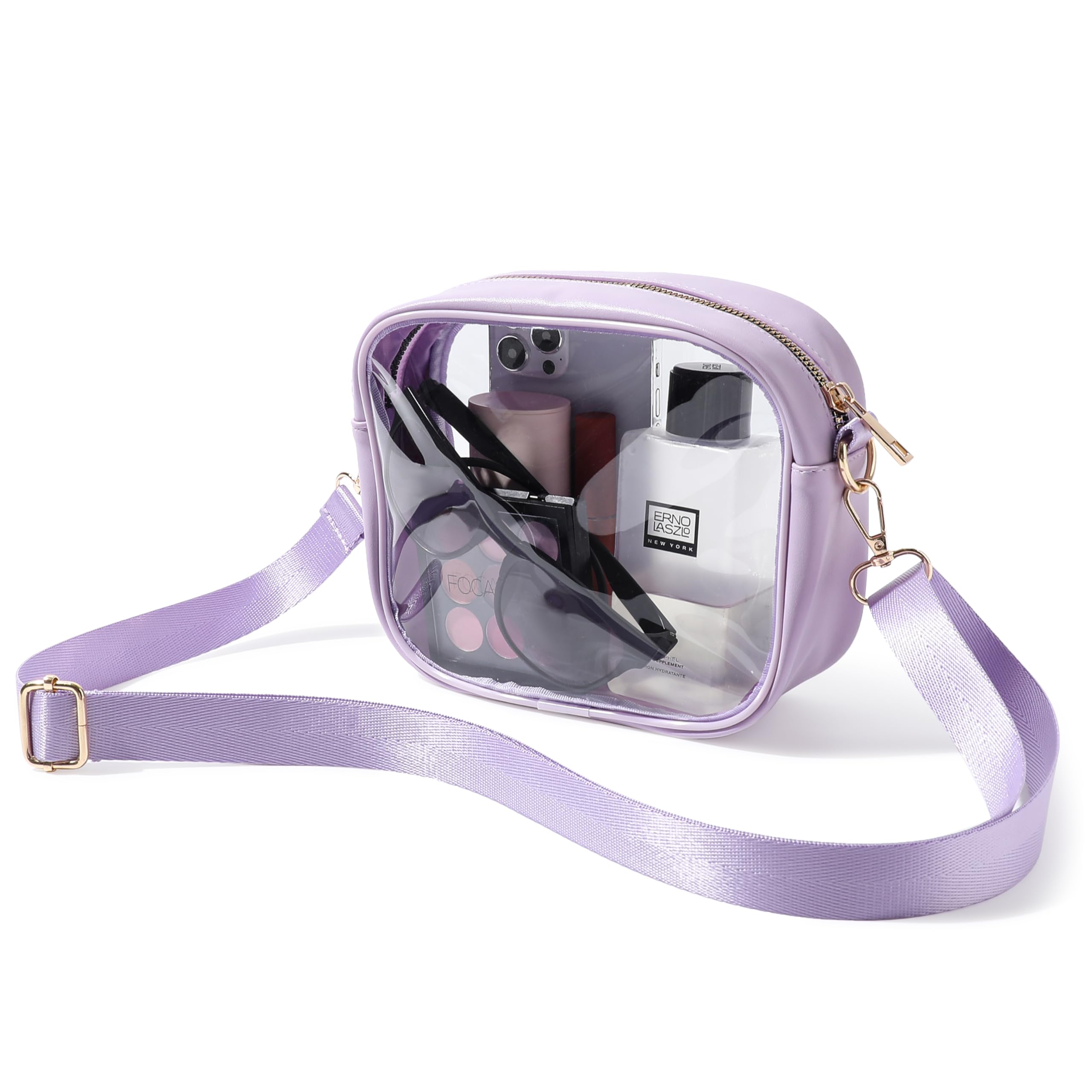 TOBVZOO Clear Bag Stadium Approved, Crossbody Transparent Bag for Concerts Sports Events, Purses for Men & Women