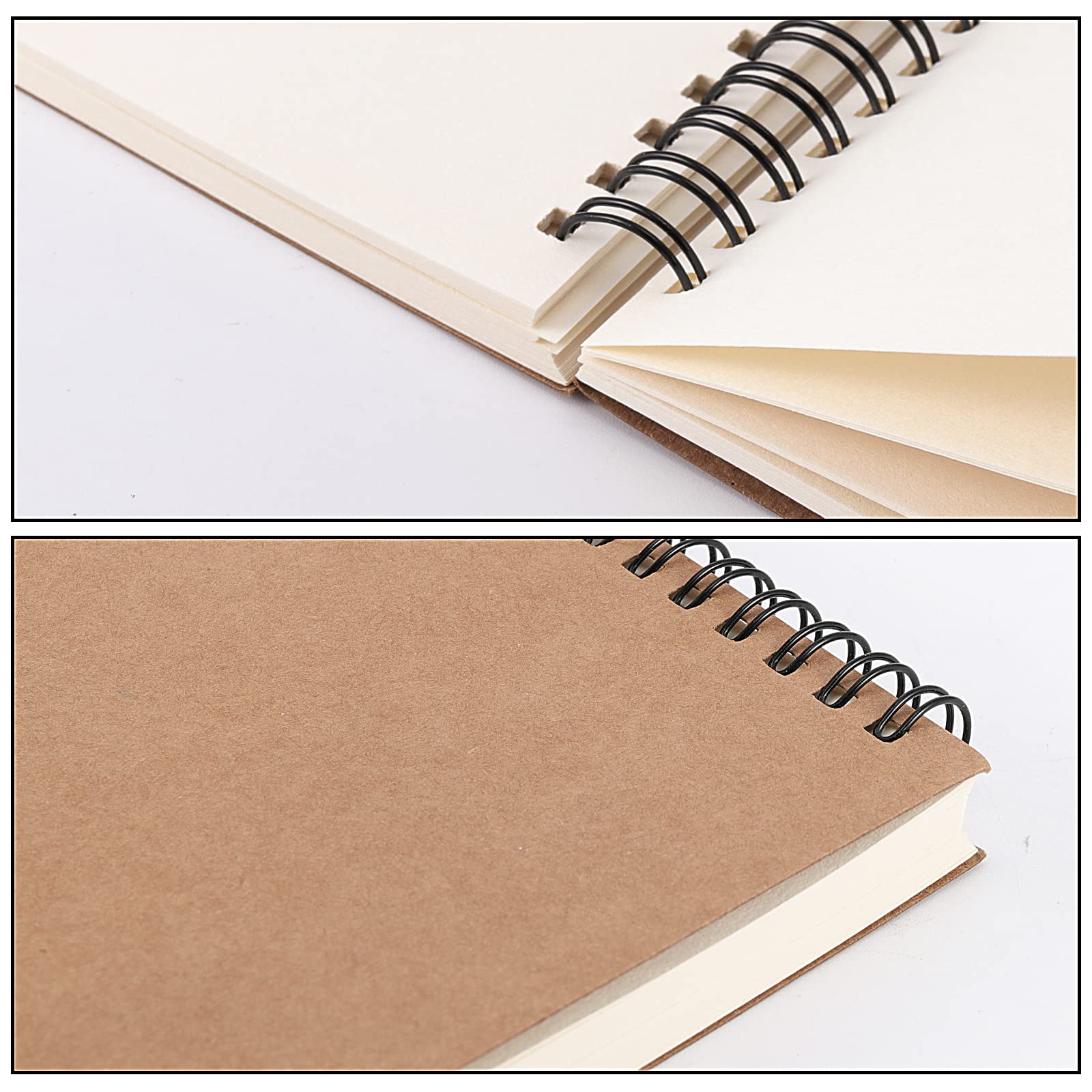 2 Carnets De Croquis A5 à Spirale - 100 Pages Chacun - Couverture Rigide - Pour Artistes, Dessin