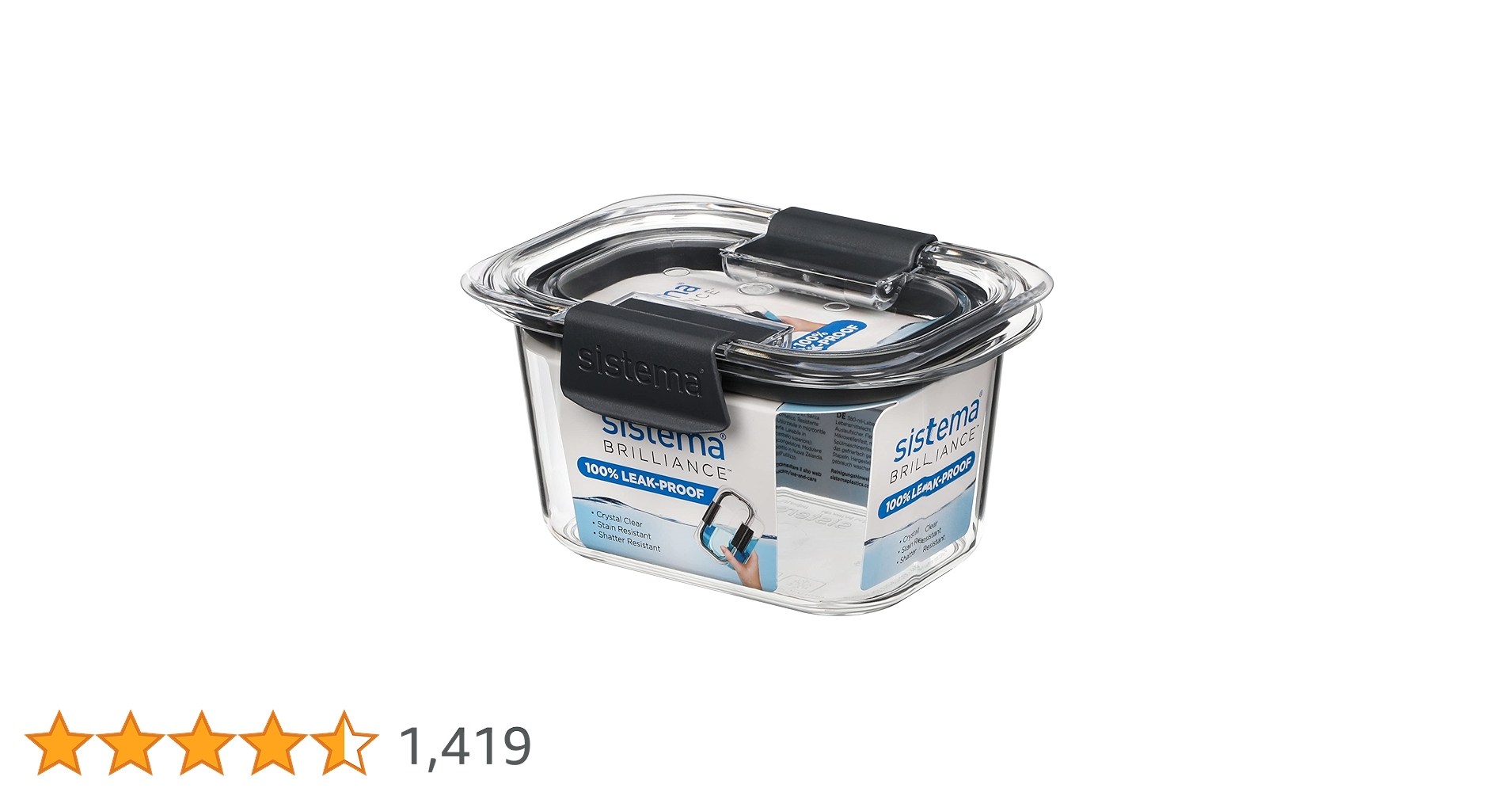 保存容器　SISTEMA BRILLIANCE システマブリリアンス Amazon｜システマ ブリリアンス 380ml Sistema 保存容器｜保存容器