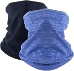 KGC 2 Pack Hiver Neck Warmer Gaiter,Soft Fleece Windproof Masque de protection du visage écharpe Bandana pour les hommes & Femmes Sports de plein air
