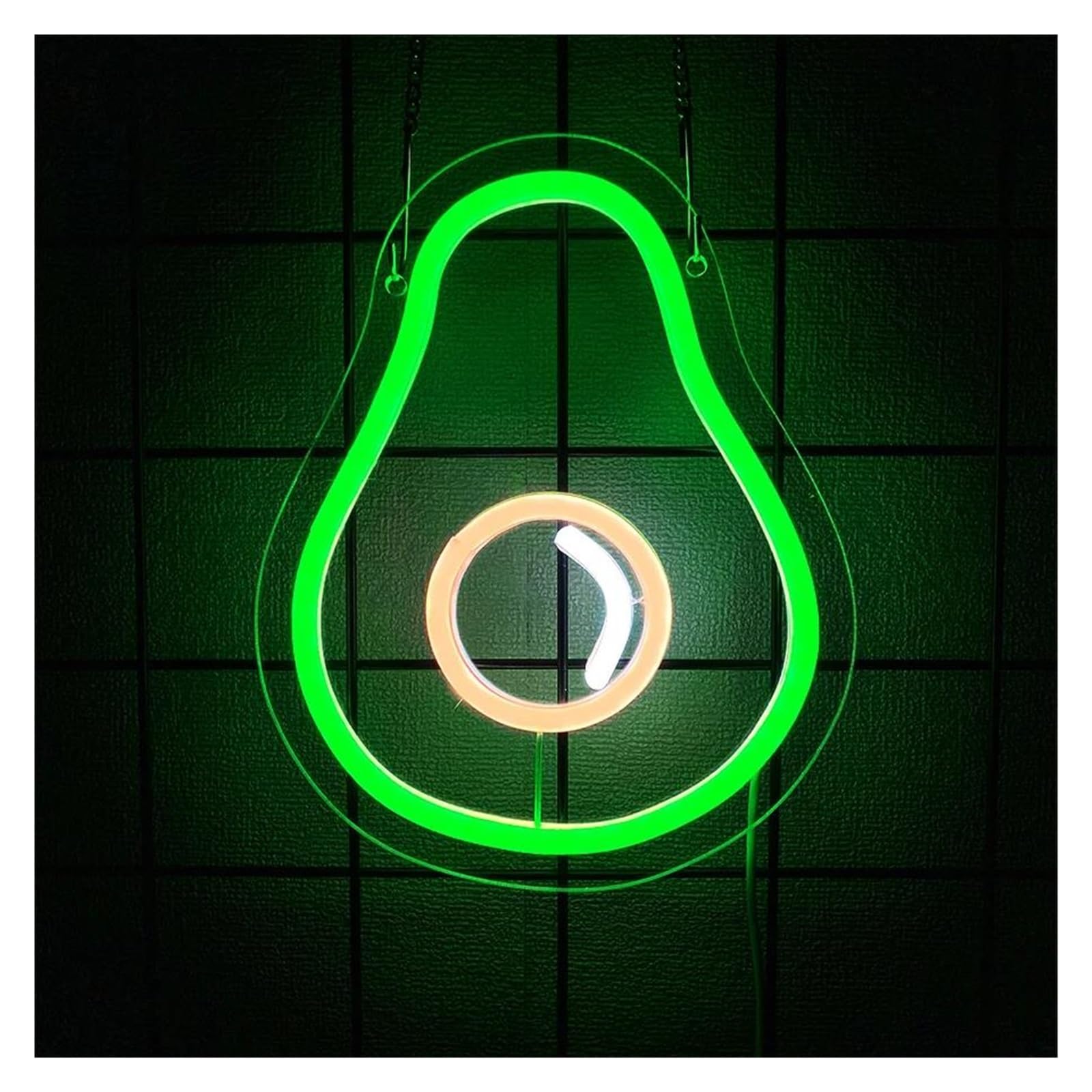 LEMST Sign Lamp Avocado Neon Sign Light Dimmable USB Powered for Bedroom Fruit Store Bar Birthday Party Kitchen Supermarket Wall Decor 18.5cmx23cm/7.3inx9.06in