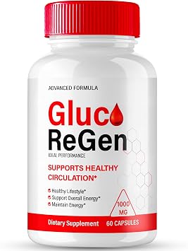 GlucoRegen Capsules, Advanced Blood Formula Glyco Optimizer Supplement Pills - Maximum Strength, All Natural Gluco Optimizer for Wellness & Overall Health, Gluco Regen Reviews 60 Capsules