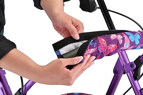 Miniatura 3 de Nova Joy Rollator - Juego de fundas para asiento y respaldo de andante, fundas de cojín extraíbles de tela lavable para caminantes estándar, estilo