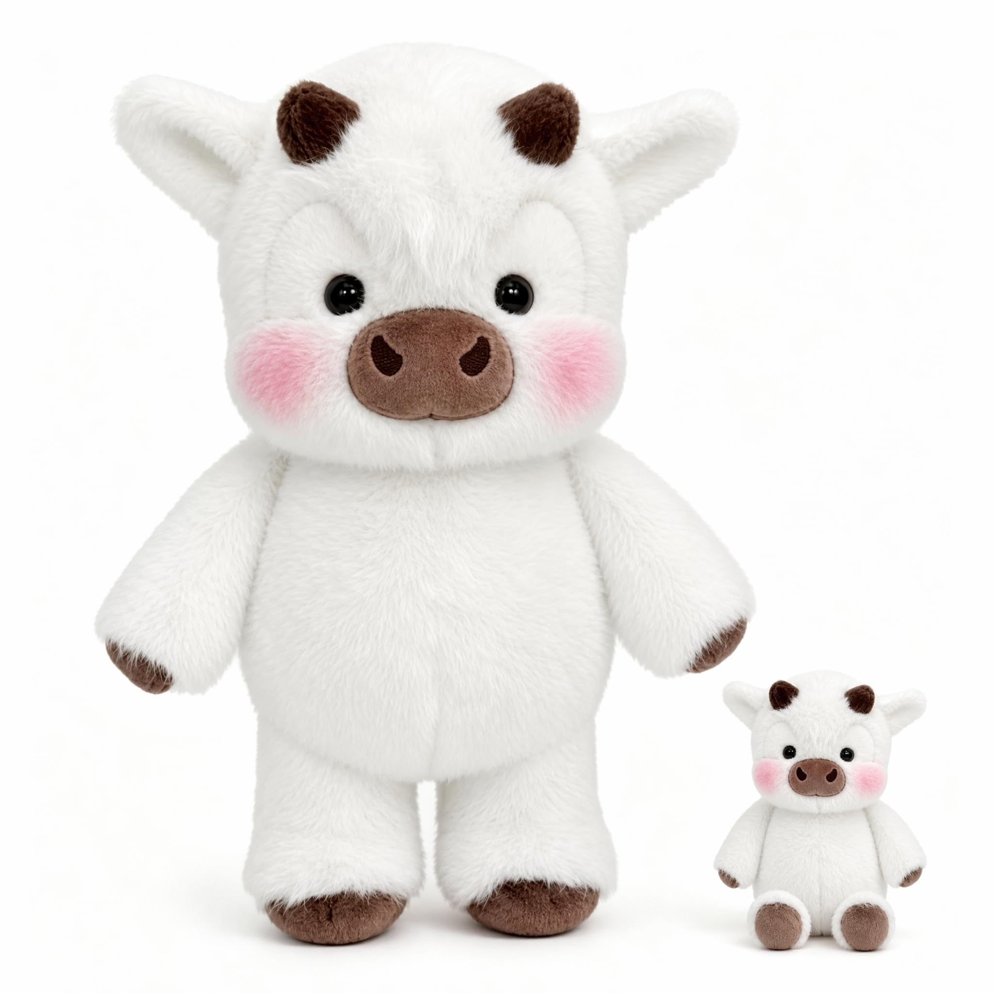 FILOEEX Highland Cow Plush Stuffed Animal, 18 inch (White)