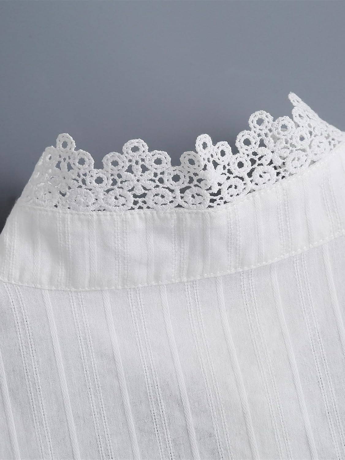 Comfortable Soft Jacquard Fabric Fake Collar for Women - Detachable, Adjustable Mock Collar for Blouses, Dresses - Image 5