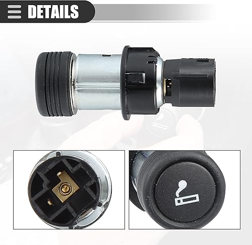 Miniatura 4 de Motoforti Conjunto de encendedor de cigarrillos de coche, enchufe para encendedor de cigarrillos, para Ford E-150 2009-2012, plástico,