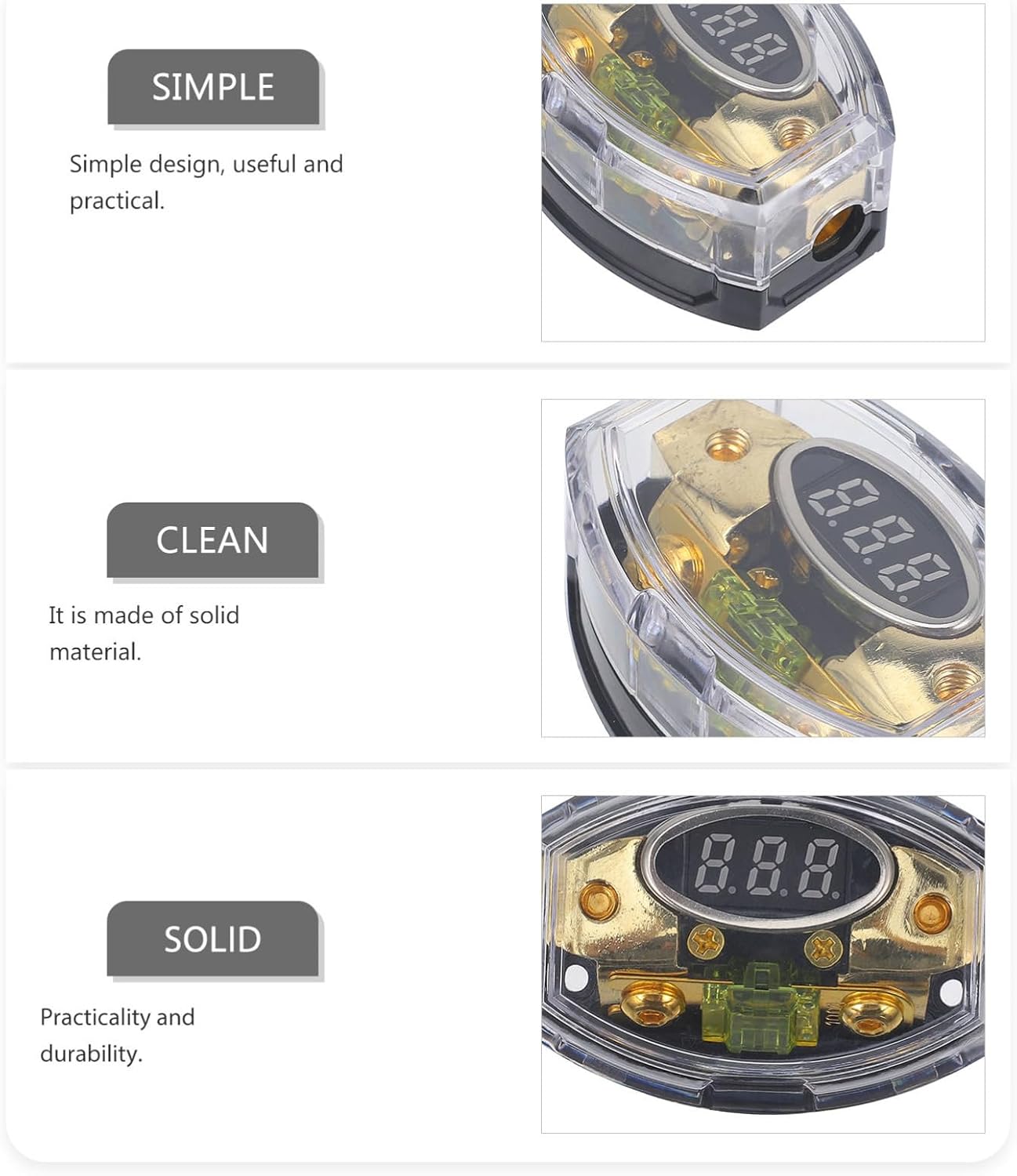 Circuit Protection Fuse Holder Zinc Alloy for Car Audio Systems