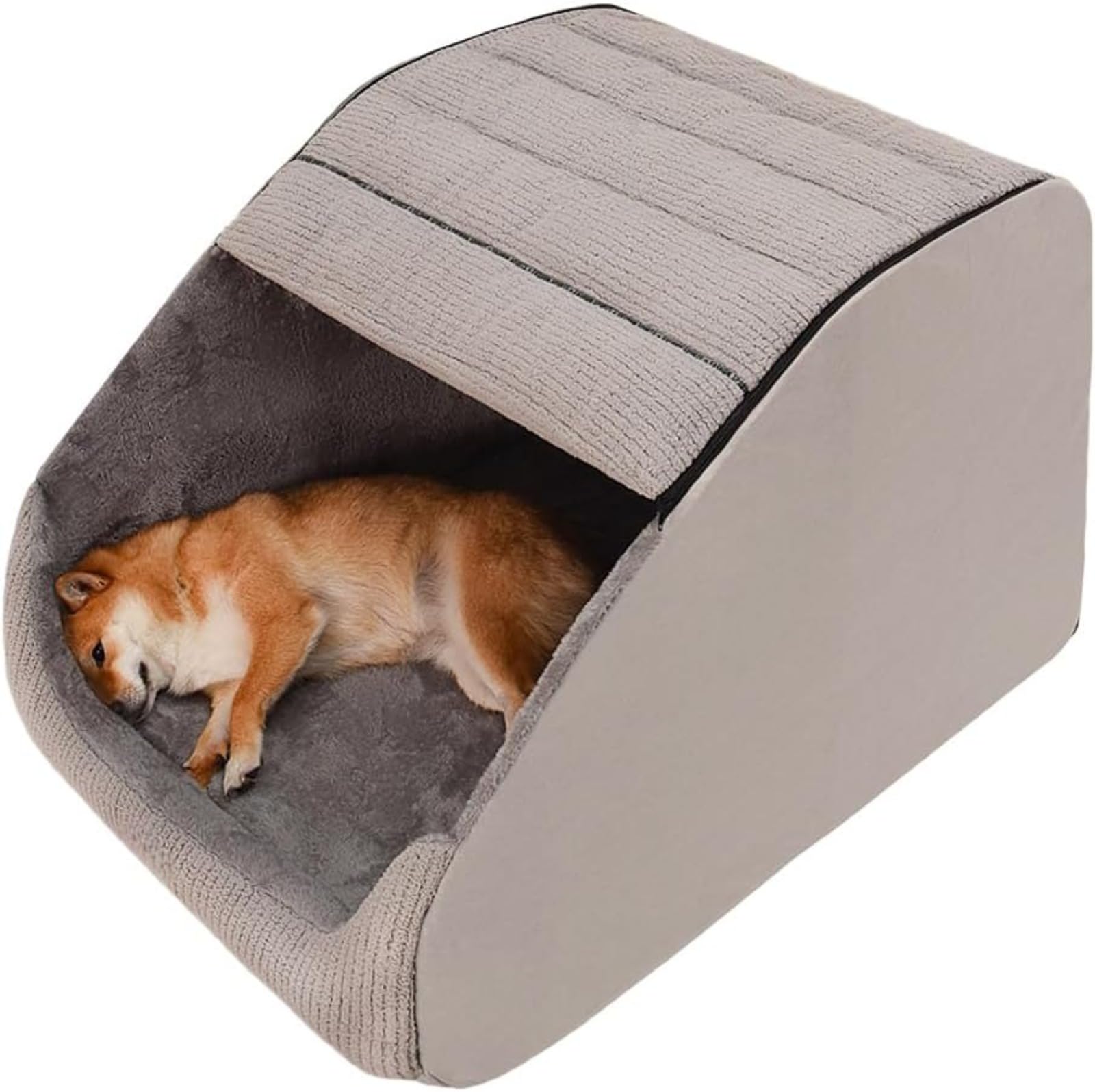 Cuccia ortopedica per cani e animali domestici, riscaldata in peluche, con fondo antiscivolo, cuscino morbido e spesso, per gatti e cani di piccola taglia, lavabile e rimovibile, supporto caldo per