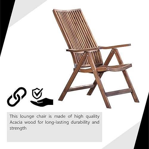 Miniatura 5 de A&B Home KGF39272 Kathy Ireland Bayside Retreat - Sillón ajustable, color natural