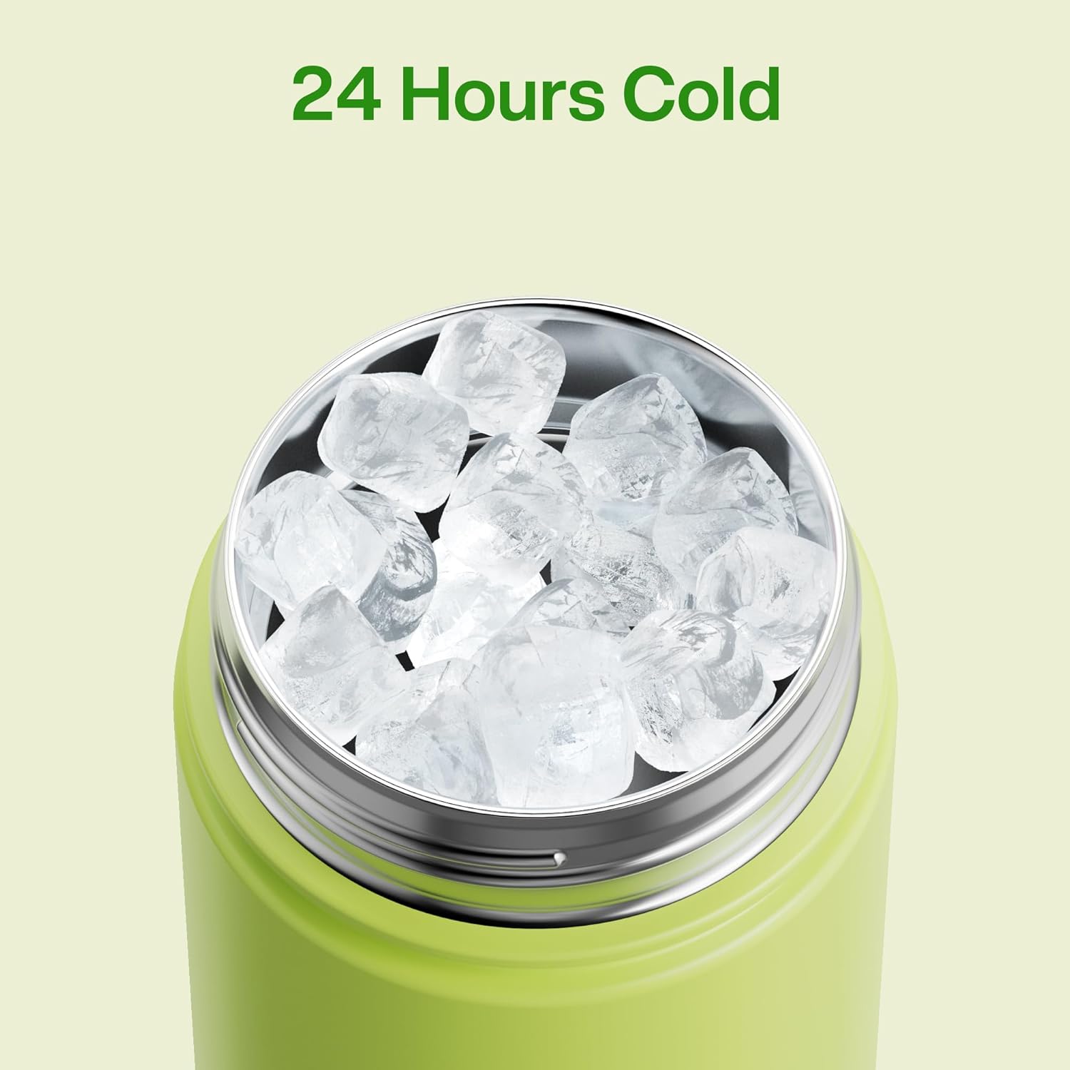 ENCOOL Insulated Water Bottle with Straw Stainless Steel Water Bottle, Leak-Proof, BPA-Free, Double Wall Vacuum Keeps Cold for 24 Hours for Sports, Travel, School (26 oz, Acid Green) - Image 3