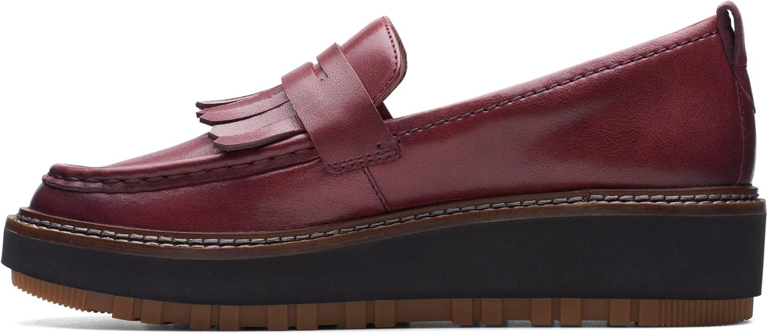 Clarks Unisex OriannaWLoafer Sneaker, Burgundy L, 0 US Women