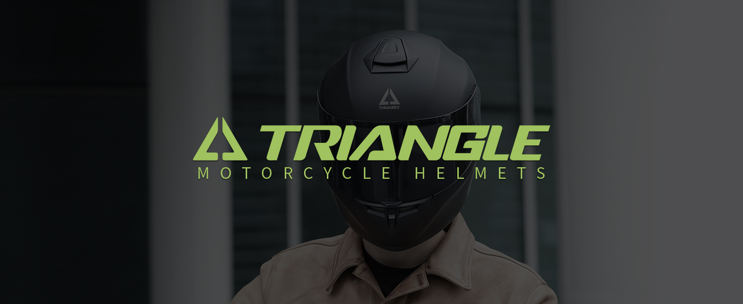 TRIANGLE Full Face Motorcycle Helmet DOT Approved for Men Women Street Bike