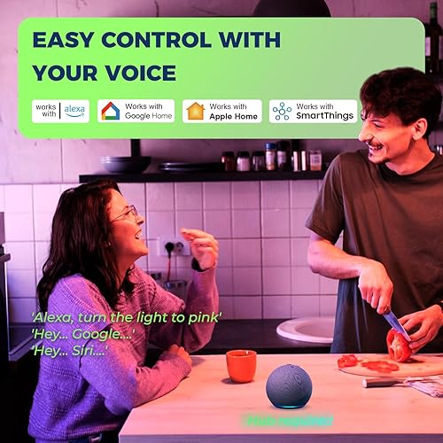 Miniatura 5 de Lightinginside Matter - Bombillas inteligentes equivalentes de 100 W, compatibles con AlexaApple HomeSiriGoogle HomeSmartThings, A19 E26 WiFi RGBCW