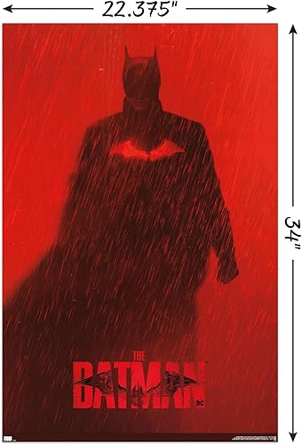 Miniatura 13 de Trends International DC Comics Movie The Batman - Póster de una hoja de Batman Teaser, 22.375 x 34 pulgadas, versión enmarcada en negro Versión
