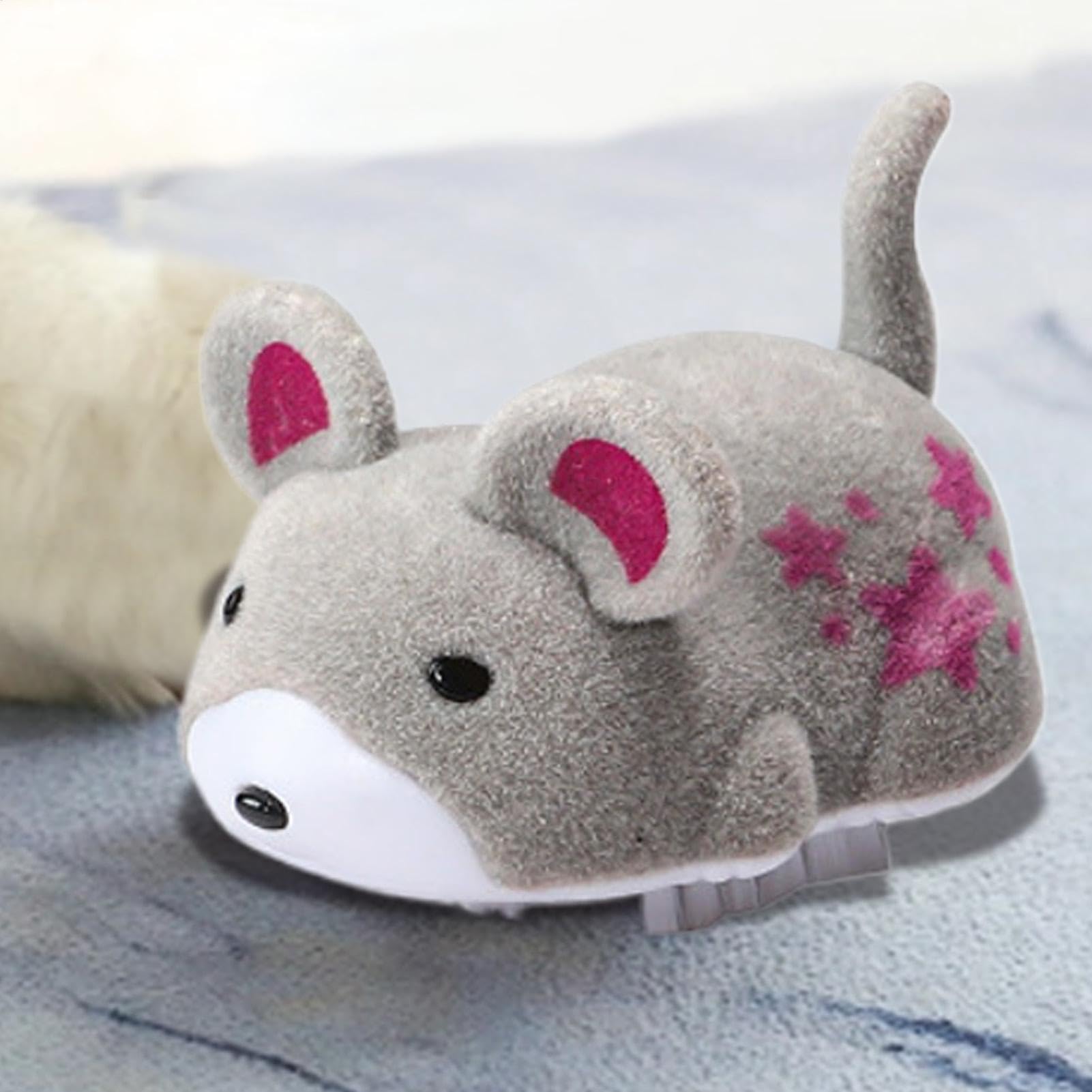 Giocattolo elettronico mobile per gatti, criceti di peluche che scricchiolano per gatti,Giocattolo di gatto in giro di simulazione elettrica | Giocattolo di esercizio per animali domestici in tessuto
