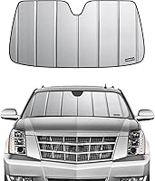 Vista 1 de Parasol para parabrisas para Chevy Silverado/GMC Sierra 1500 2007-2013, 2500 3500 HD 2007-2014, acabado de cuero gris premium