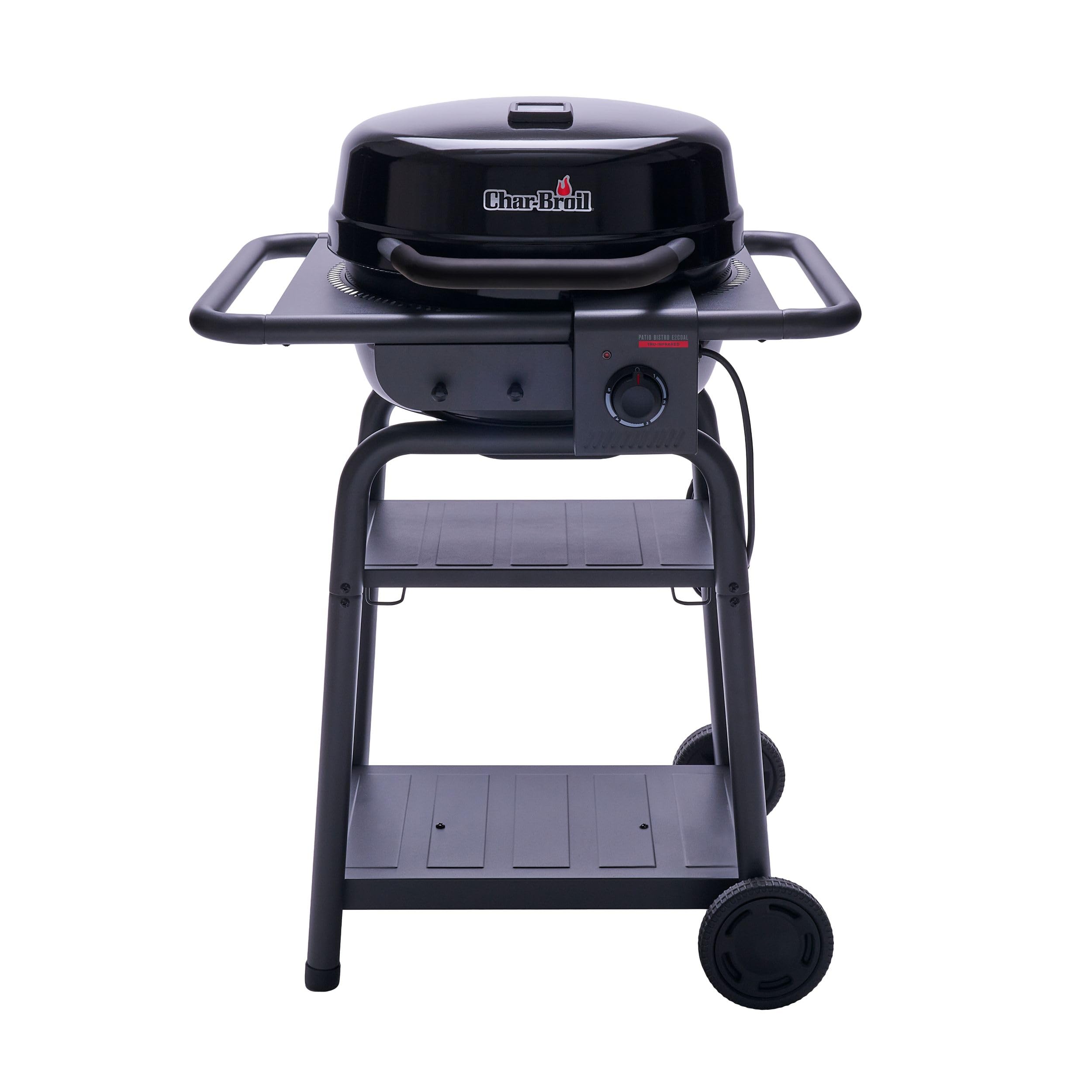 Char-Broil Electric BBQ Patio Bistro E2Coal – Hybrid Power with Electric and Charcoal Fuel Type up to 370 °C