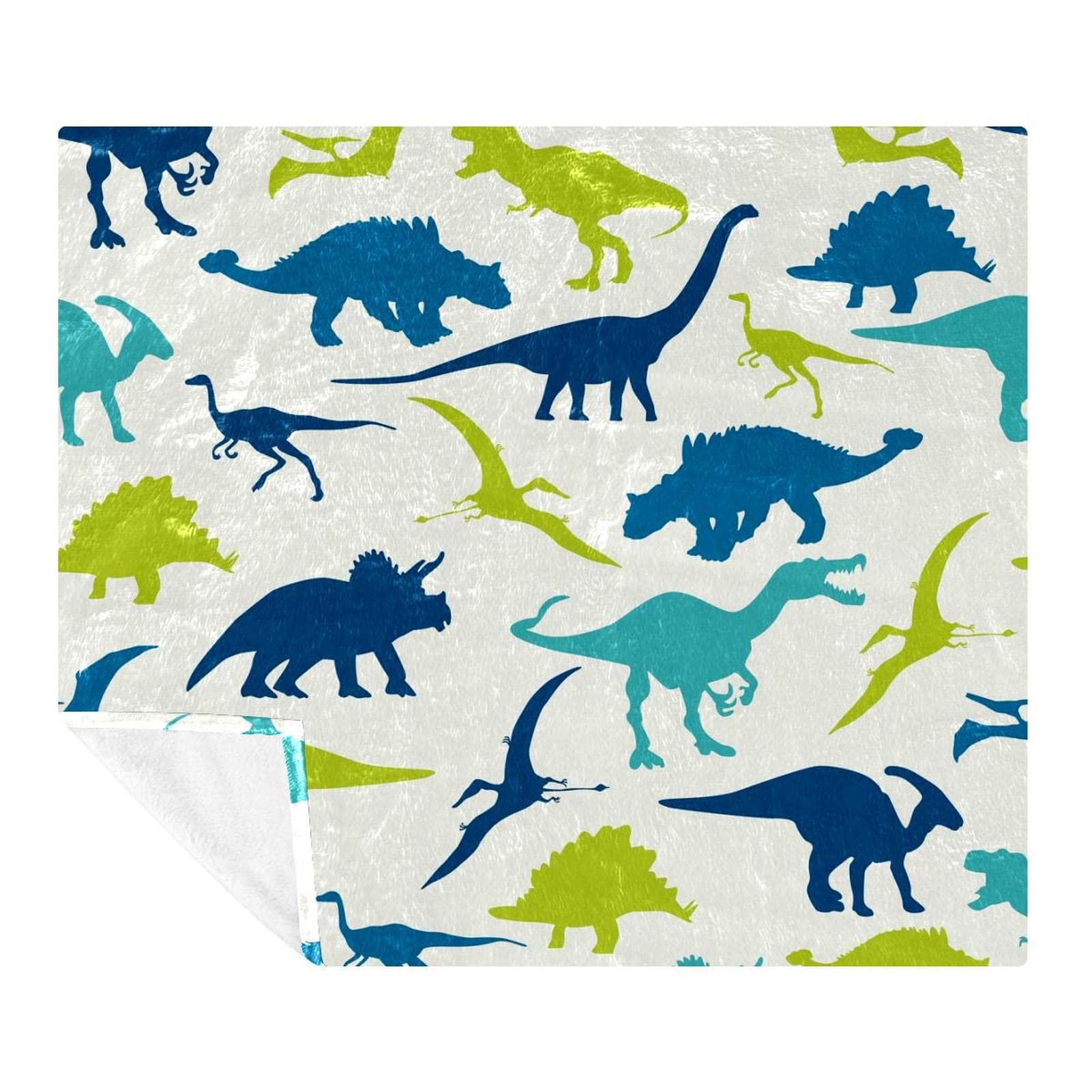 Couverture polaire dinosaure lit microfibre légère 150x200 cm