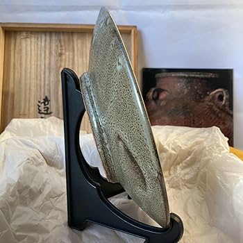 Amazon | 益子焼 人間国宝 島岡達三 象嵌皿 直径31cm 濱田庄司師事 共