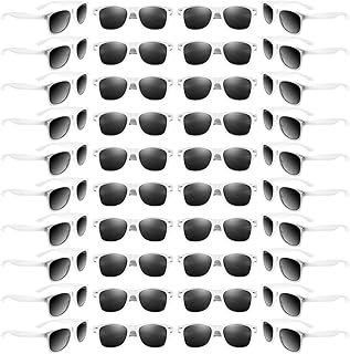 Bouiexye 48 Pack Party Sunglasses Bulk for Kids Birthday Summer Wedding Party Goody Bag Fillers Supplies (White)
