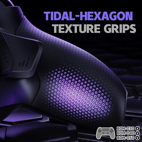 Miniatura 8 de eXtremeRate RISE4 Plus MAX - Kit de paletas traseras con topes de gatillo clicky y agarre de goma para controlador PS5 BDM-030 040 050, kit de Negro