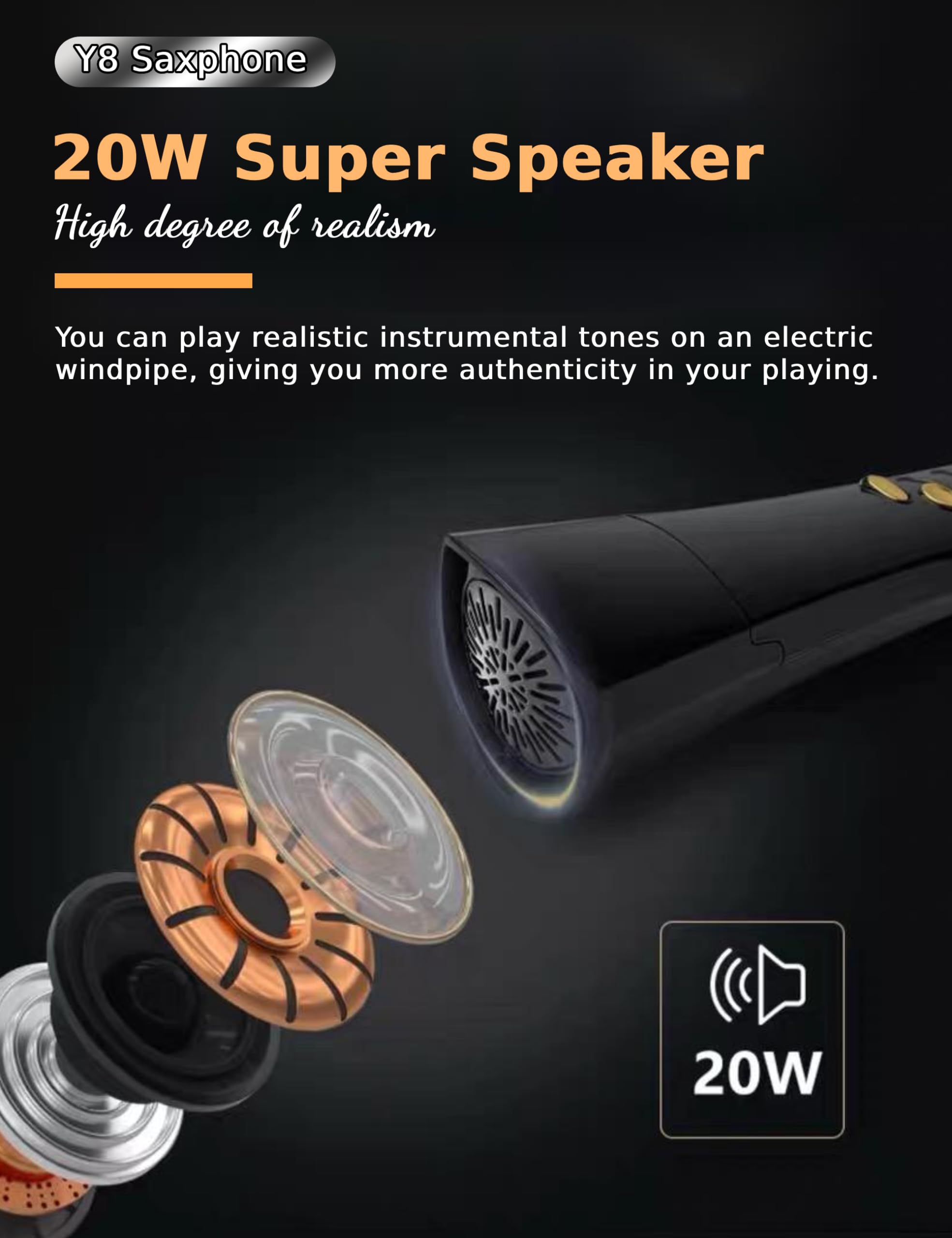 Amazon | Sxhlseller Y8 電子サックス 94 トーン & 12 キー - ハイテク 