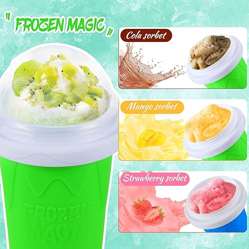 Miniatura 3 de Vaso para hacer granizados, vaso mágico para apretar de doble capa, vaso para apretar y hacer batidos caseros, vaso de enfriamiento para la familia