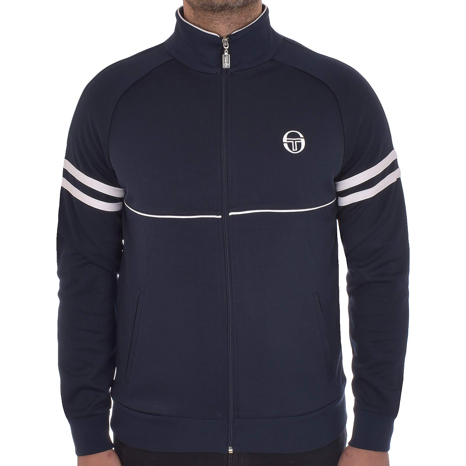 Sergio Tacchini Mens 36969 Navy/White Orion Track TOP