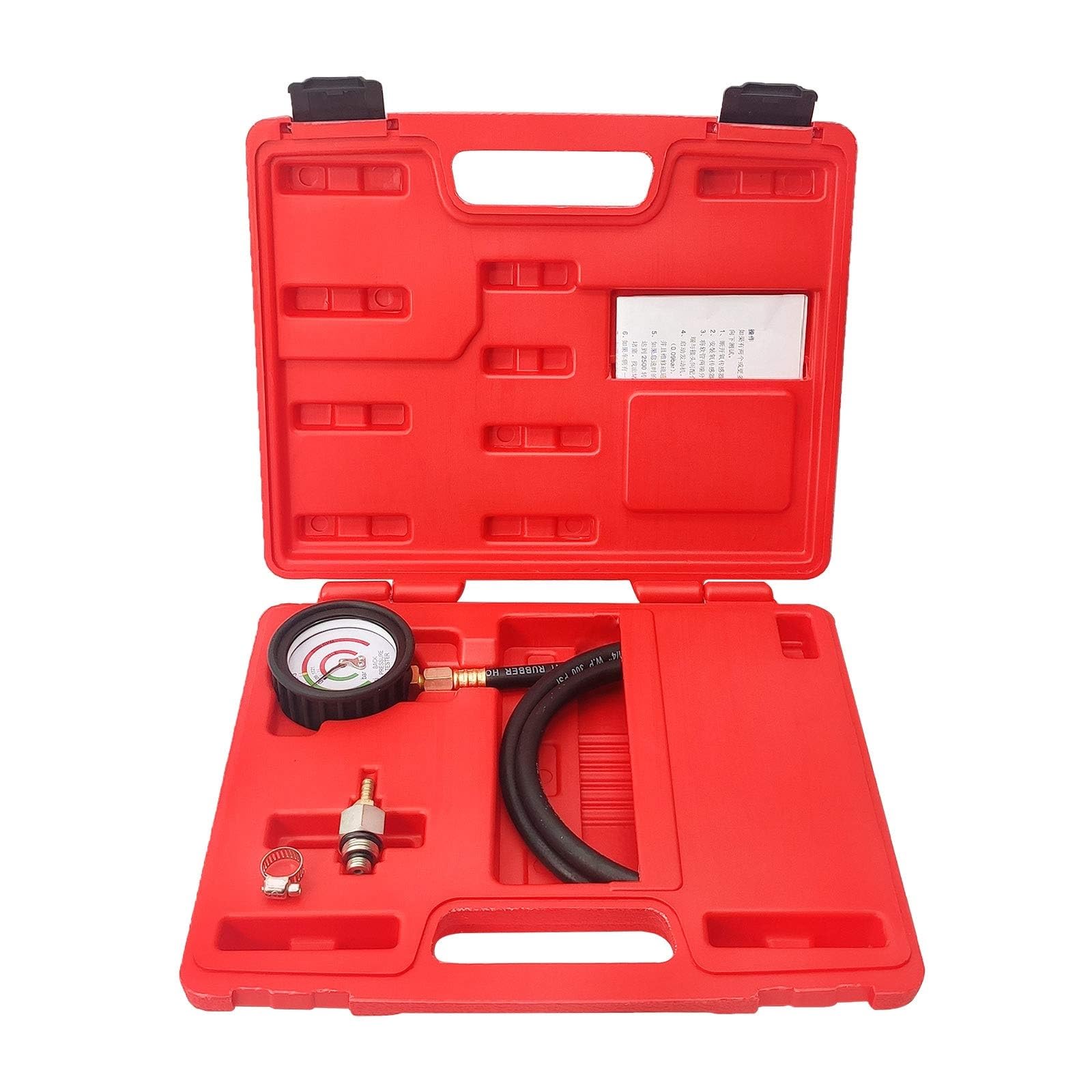 Juego De Comprobador De Contrapresión De Escape De Automóvil, Kit De Herramientas De Prueba De Manómetro, Comprobador De Presión De Manómetro De Vacío De Bomba De Combustible, Gasolina