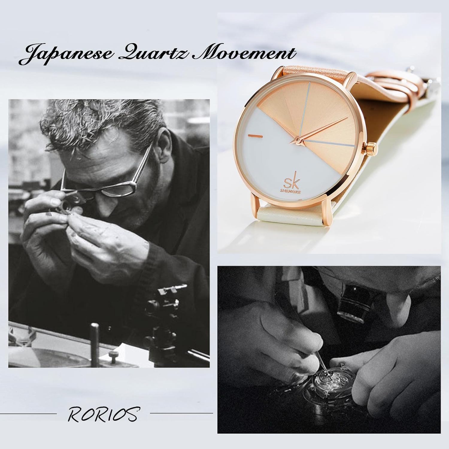 Moda Orologi da Donna Orologi da Polso Impermeabile per Donne Orologio Analogico Quarzo con Cinturino in Pelle Moda Orologi da Donna Orologi da Polso Impermeabile per Donne Orologio Analogico Quarzo con Cinturino in Pelle