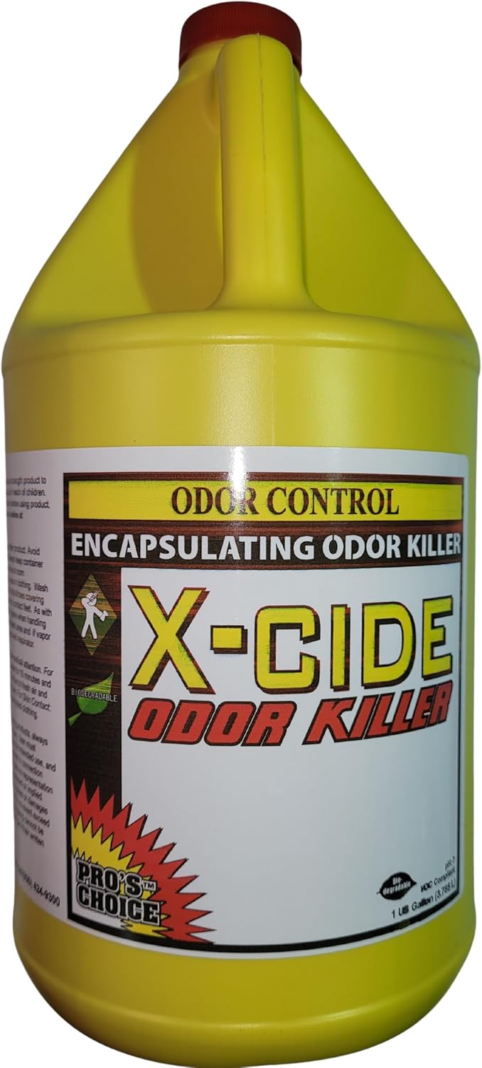 Pro's Choice X-Cide Odor Remover - Odor Eliminator for Strong Odor Like Urine, Vomit, Feces - Pet Odor Eliminator for Home Upholstery - Pet Stain and Odor Remover that Leaves No Residue (1 Gallon)