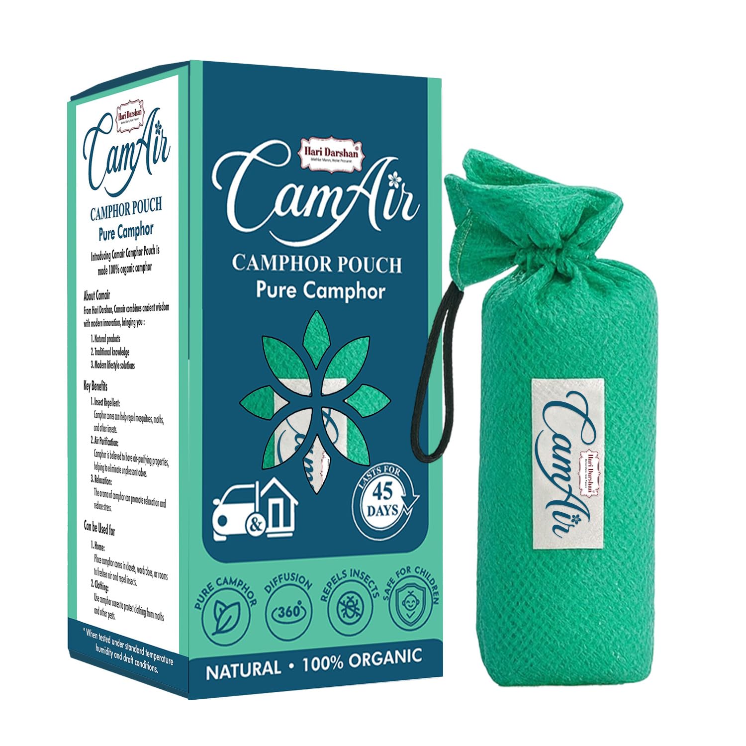 Hari Darshan CamAir Camphor Pouch Air Freshener For Home, Car, Wardrobe and Storage | Natural 100% Organic - Review, Price and Buying Guide