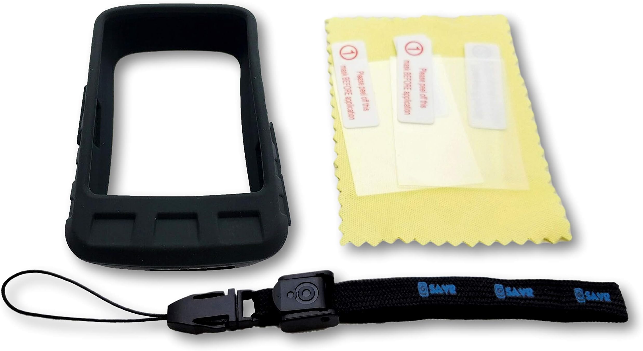 Wahoo ELEMNT, ELEMNT Bolt, or ELEMNT Mini Ultimate Protection Bundle - Includes G-SAVR Lanyard - Tether, Molded Protective Silicone Case, and 3 Screen Protectors