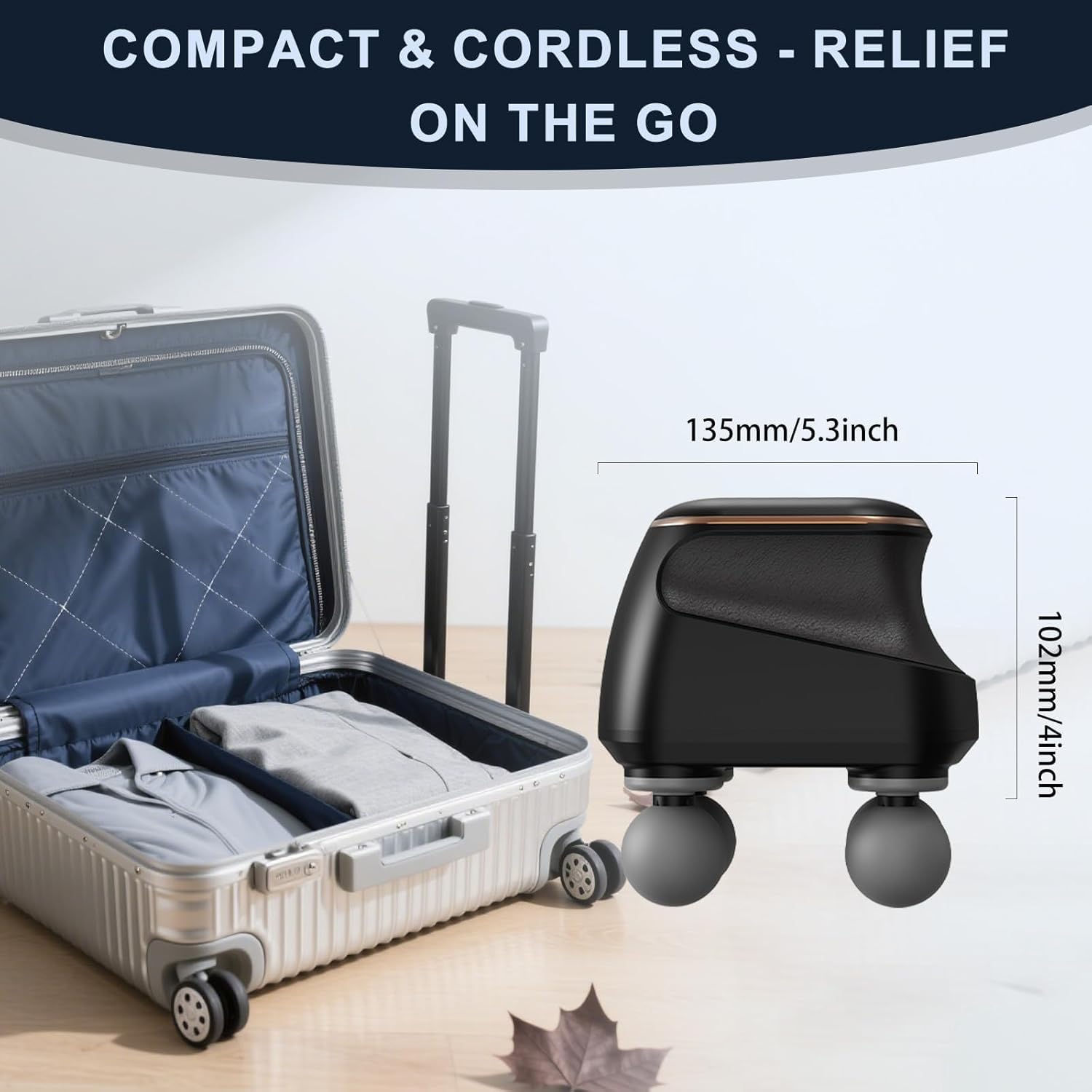 4 Head Massage Gun Deep Tissue, Mini Percussion Muscle Massage Gun for Pain Relief, Portable Electric Muscle Massager with 5 Speeds, 3 Attachments, USB Rechargeable - Ideal Gift for Men & Women - Image 7