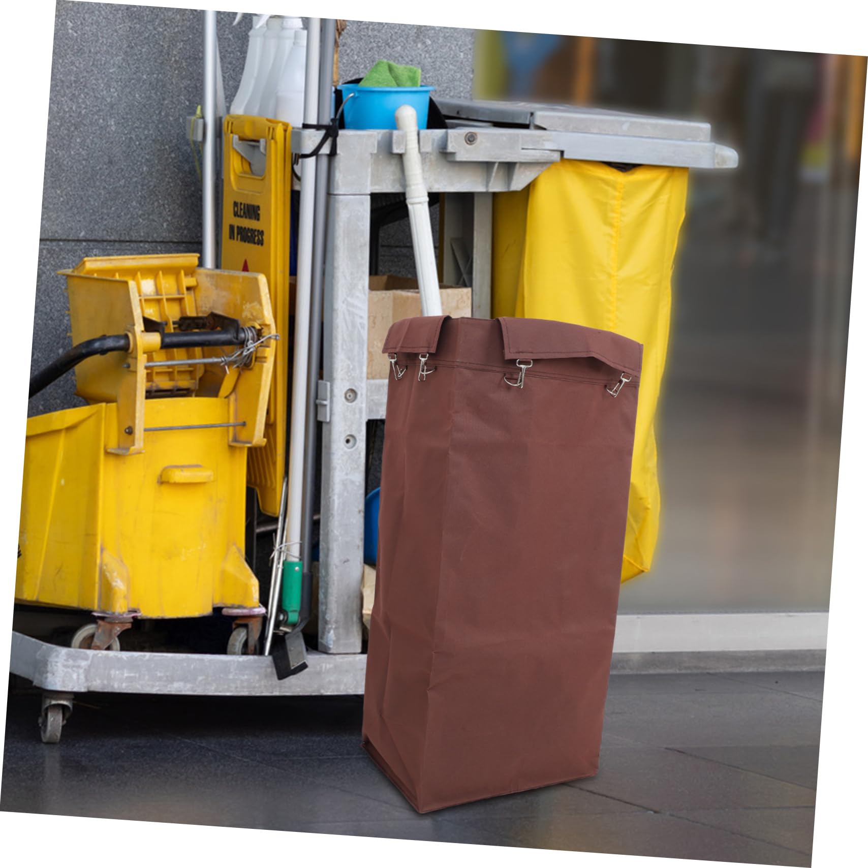 Hochleistige Reinigungswagentasche Canvas Mit Großem Stauraum Kompatibel Für Hauswirtschaft Büro Waschbare Ersatztasche Für Reinigungstrolleys