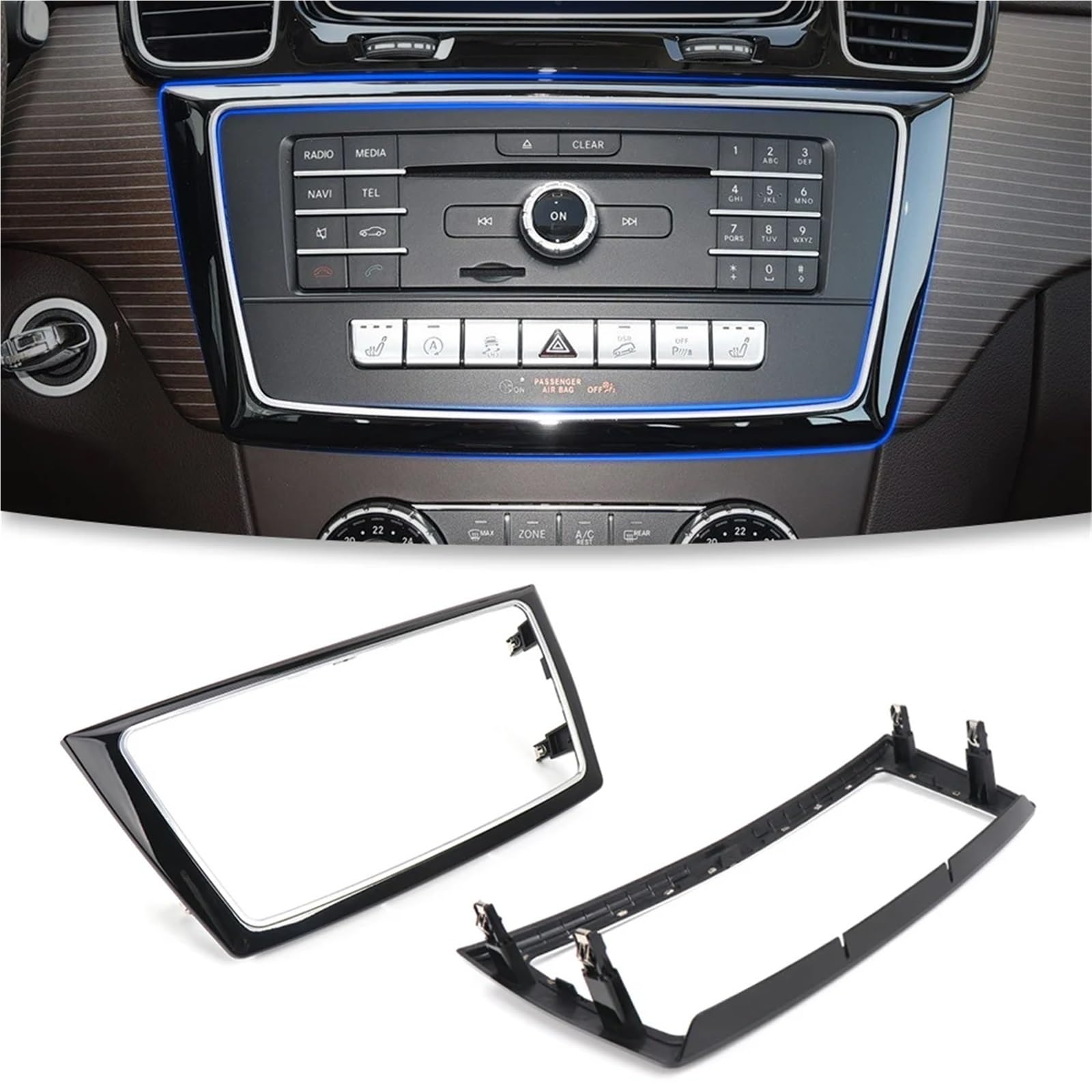 Konsola Środkowa Pasuje do Mercedesa W166 W292 Konsola środkowa Klimatyzacja Panel CD Osłona Ramka 1666802317
