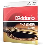 D'Addario Guitar Strings - Acoustic Guitar Strings - 85/15 Bronze - For 6 String Guitar - Full, Bright Tone - EZ890 - Super Light, 9-45