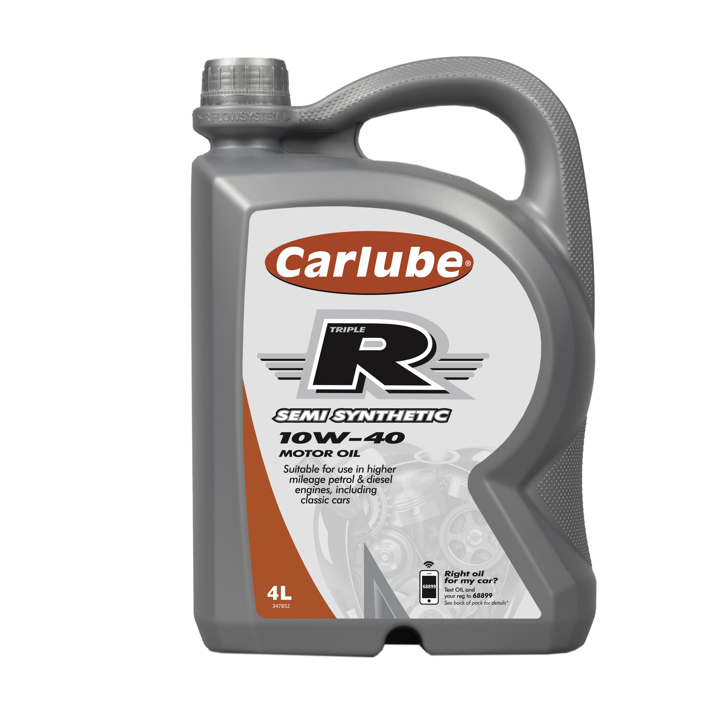 Carlube Triple R 10W40 Semi Synthetic Motor Oil - 4L