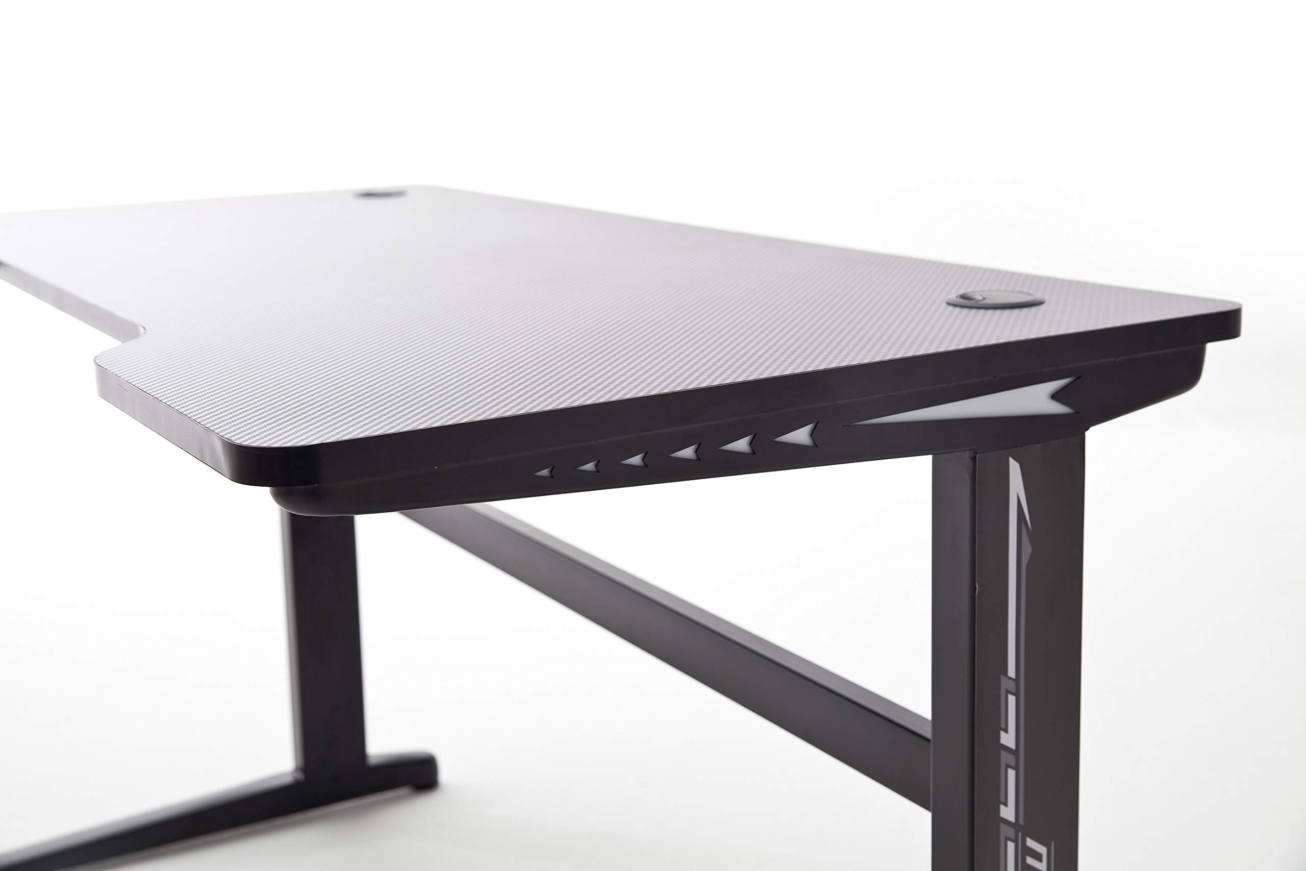 Bureau Gamer MDF Aspect Carbone, avec éclairage LED Basic 2