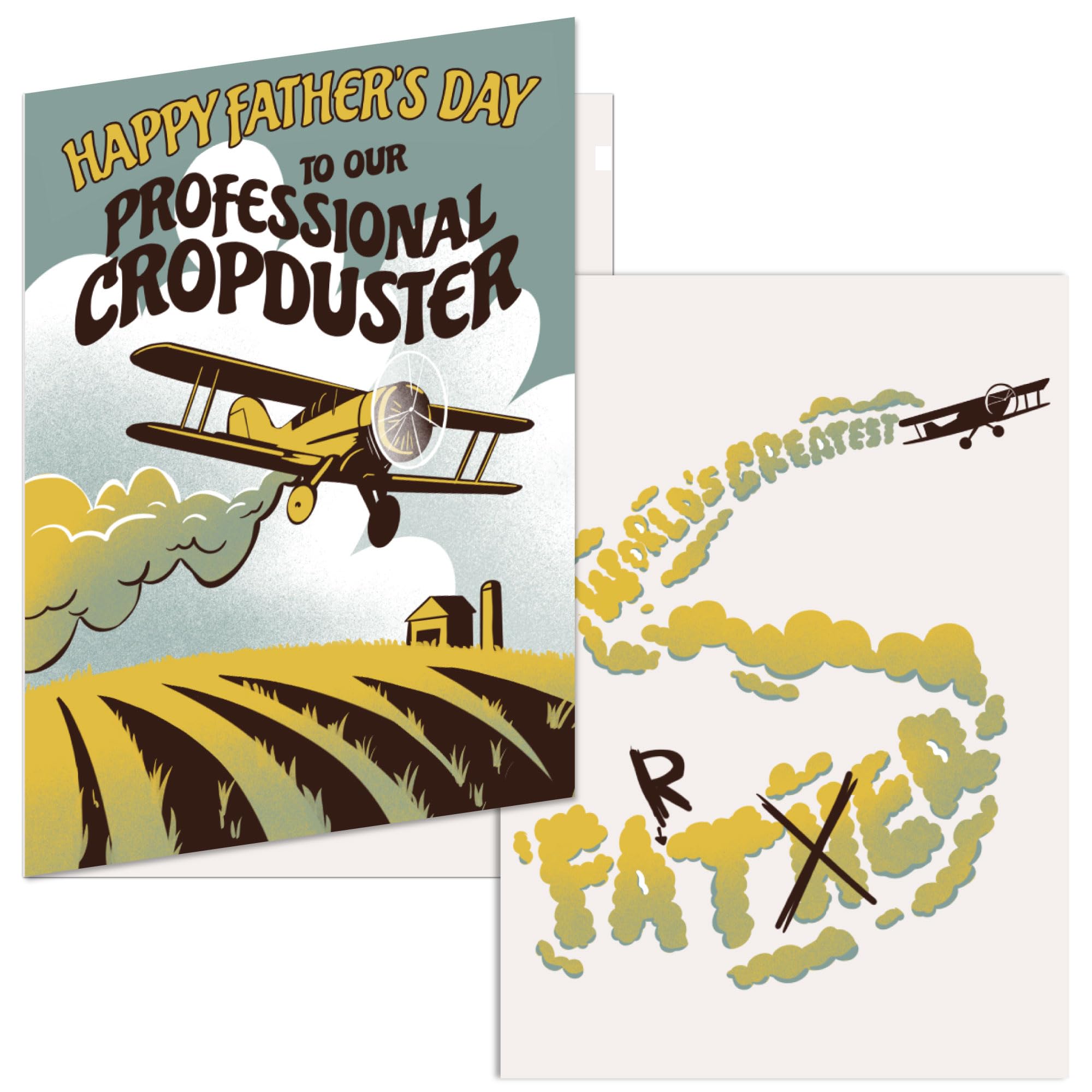 Crazy Dog T-Shirts Funny Father's Day Cards Happy Fathers Day to Our Professional Cropduster Card Dad Joke Cropduster 1 Pack