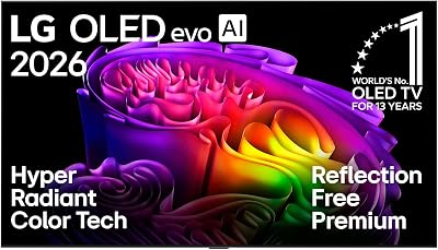 LG OLED65G67LW TV 65 Zoll (165 cm) 4K OLED evo AI TV (α11 Gen3 4K AI Prozessor, webOS 26, 120Hz (VRR bis zu 165Hz)) [Modelljahr 2026] [Energieklasse E]